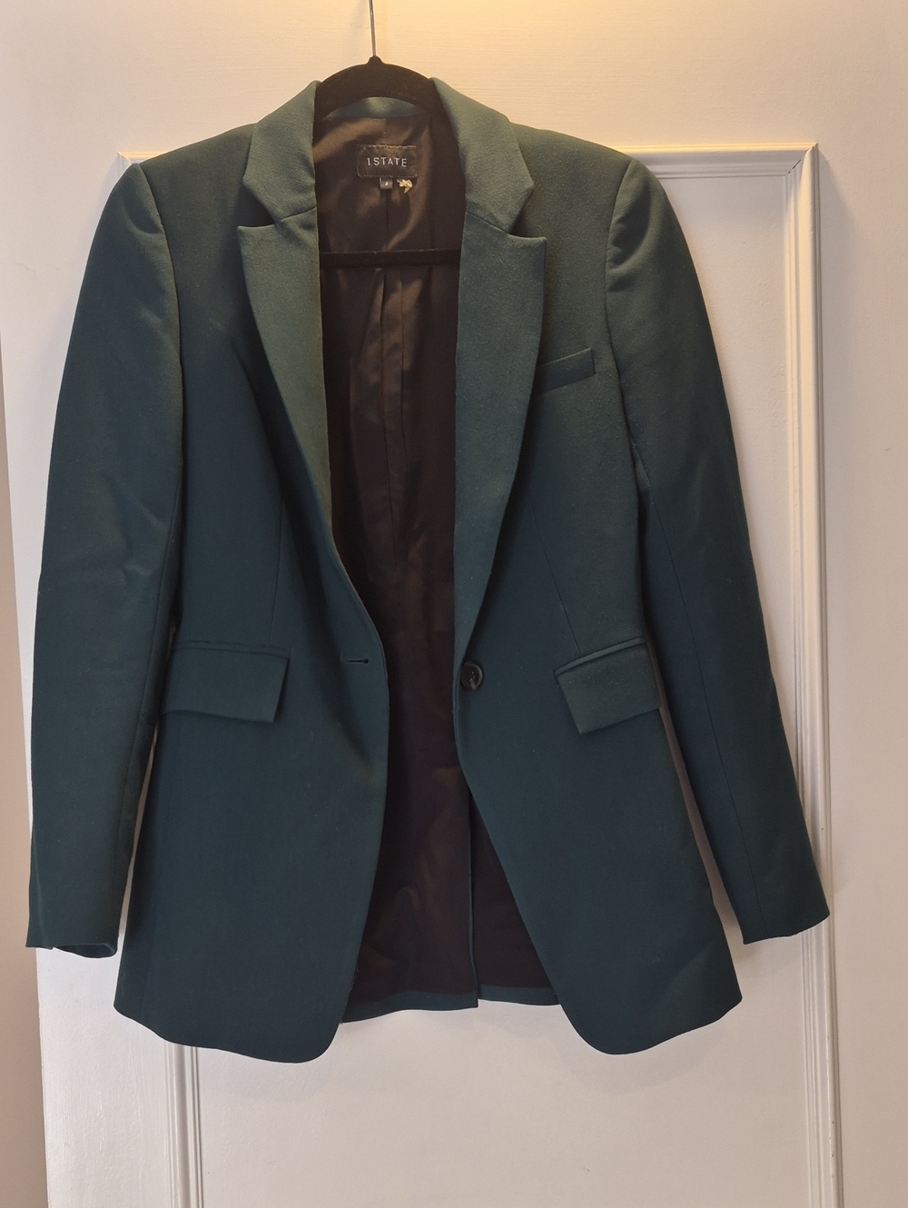 Estate Women's Dark Green Single-Button Blazer